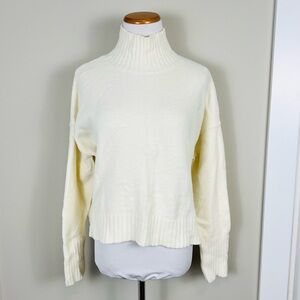 Free People Plush Cozy Cream Turtleneck Sweater